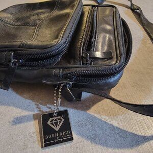 Black mens shoulder bag